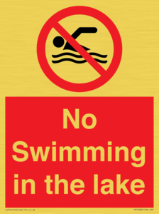 No Swimming in the lake